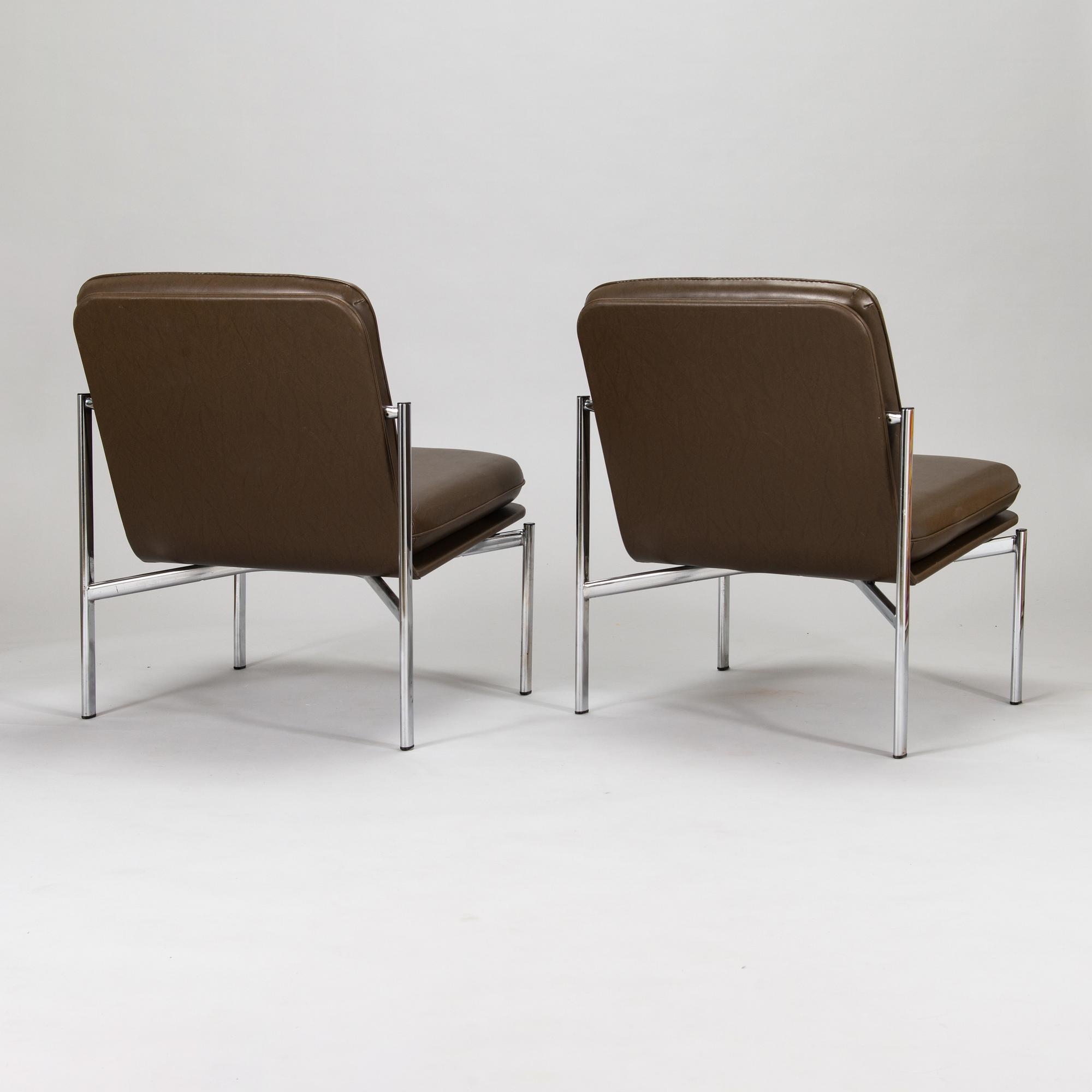 Ilmari Tapiovaara, Two 1960's lounge 'Kiki' chairs for Merivaara.