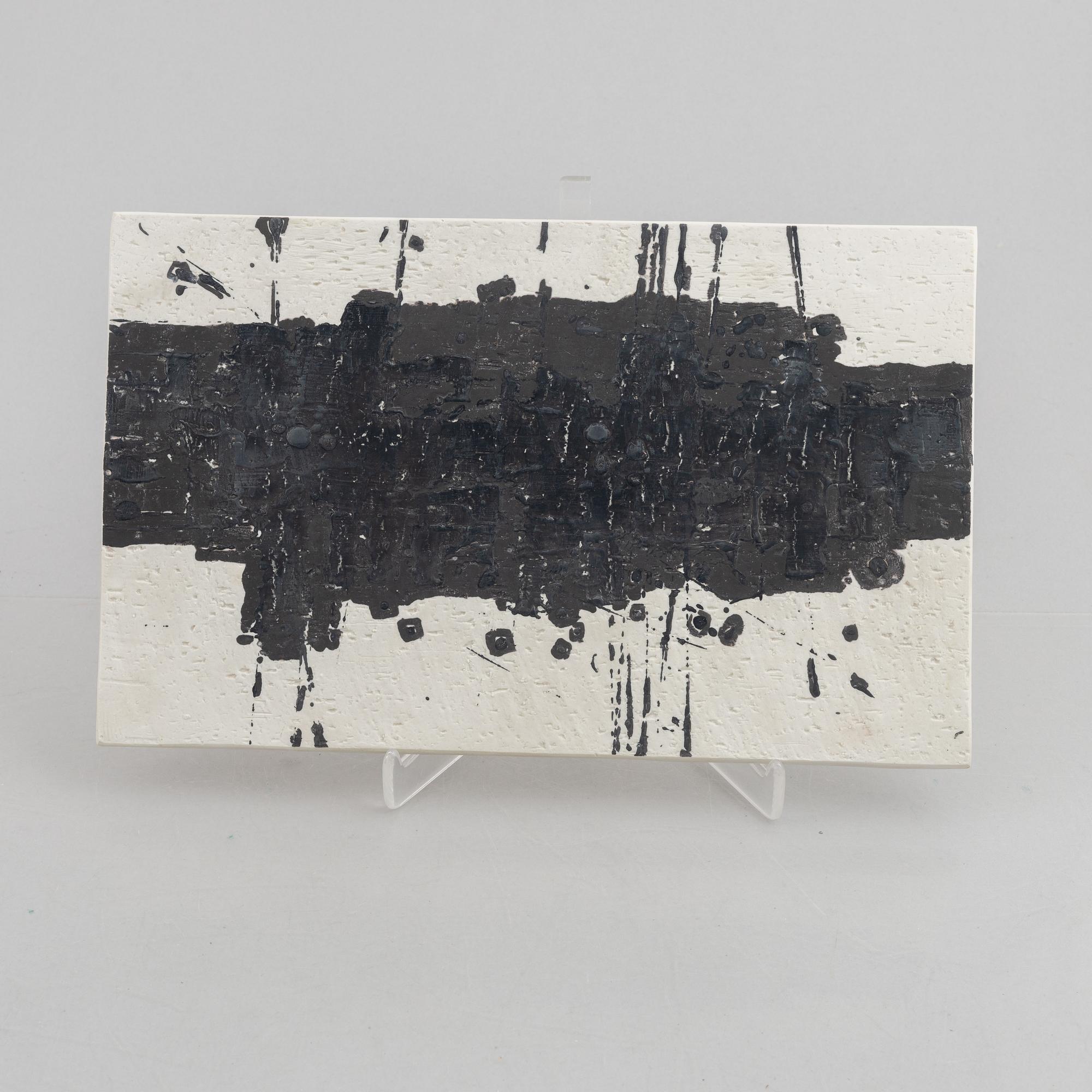 Börje Skohg, väggplaketter, tre stycken, stengods, Gustavsberg/Gustavsberg studio, 1970-tal.
