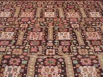 Märta Måås-Fjetterström, MATTO, "Svarta trädgårdsmattan", knotted pile, ca 384-385,5 x 289-303 cm, signed MMF.