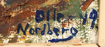 Olle Nordberg, olja på duk, signerd och daterad.