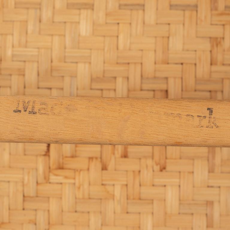 Børge Mogensen, an oak and rattan '(5)273' bench, Fredericia Stolefabrik, Denmark.