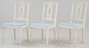 STOLAR, 6 st, gustaviansk stil, 1900-tal.
