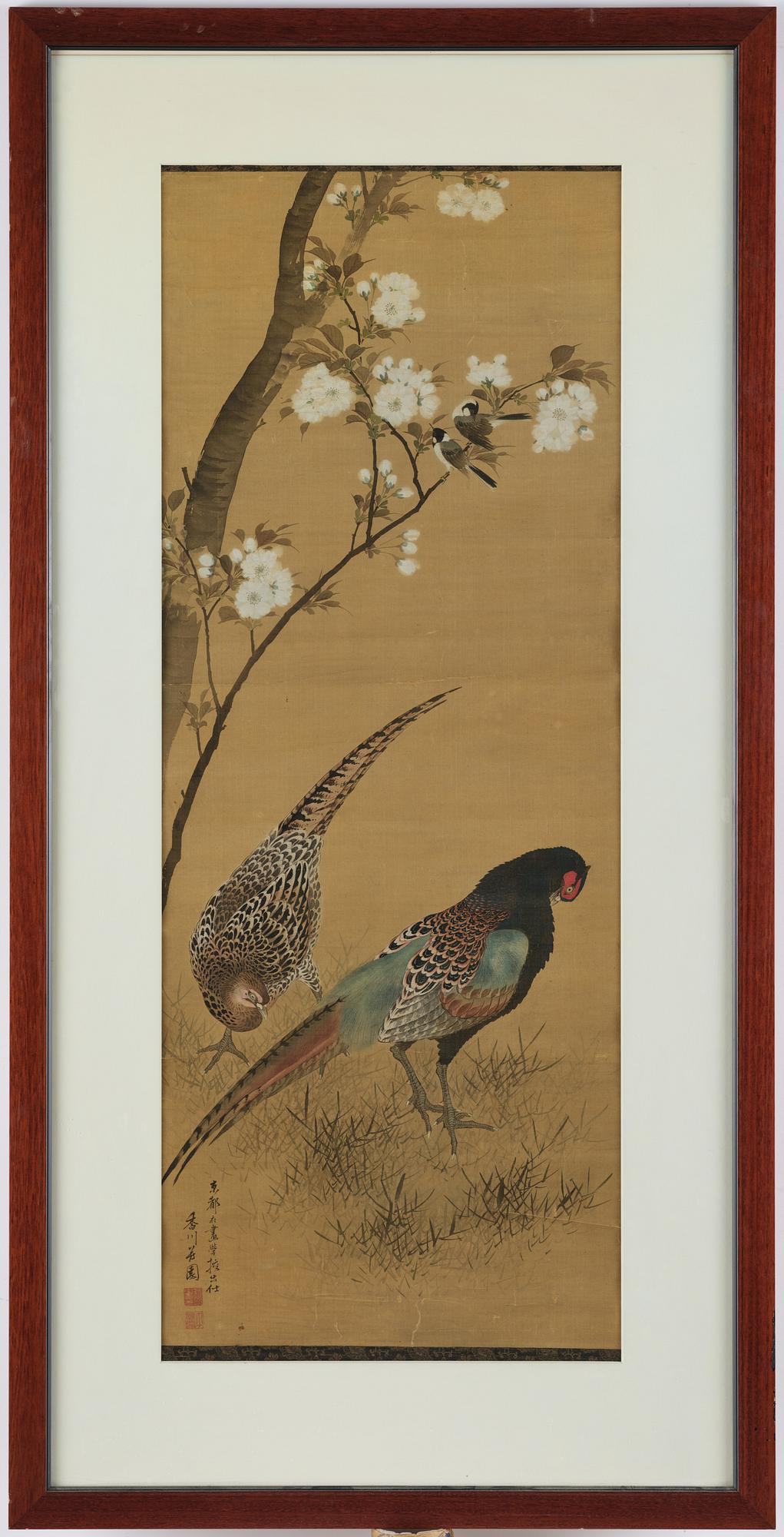 Unidentified artist, 'Pheasant pair', China, late Qing dynasty/circa 1900.