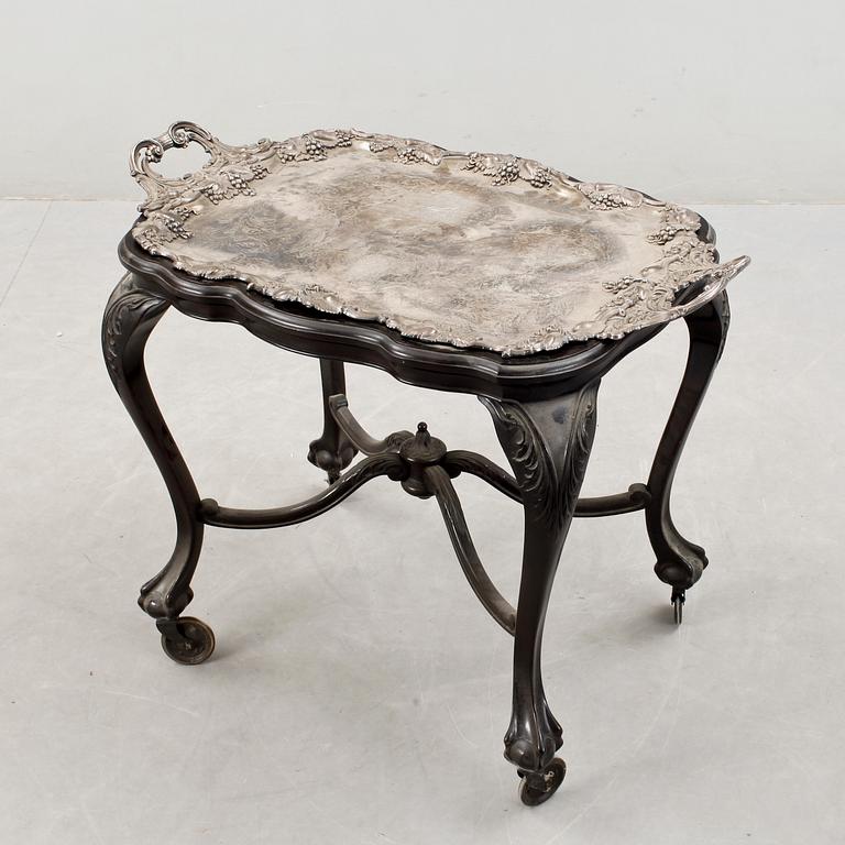 SERVERINGSBORD, pläter samt trä, nyrokoko, 1800-talets andra hälft.