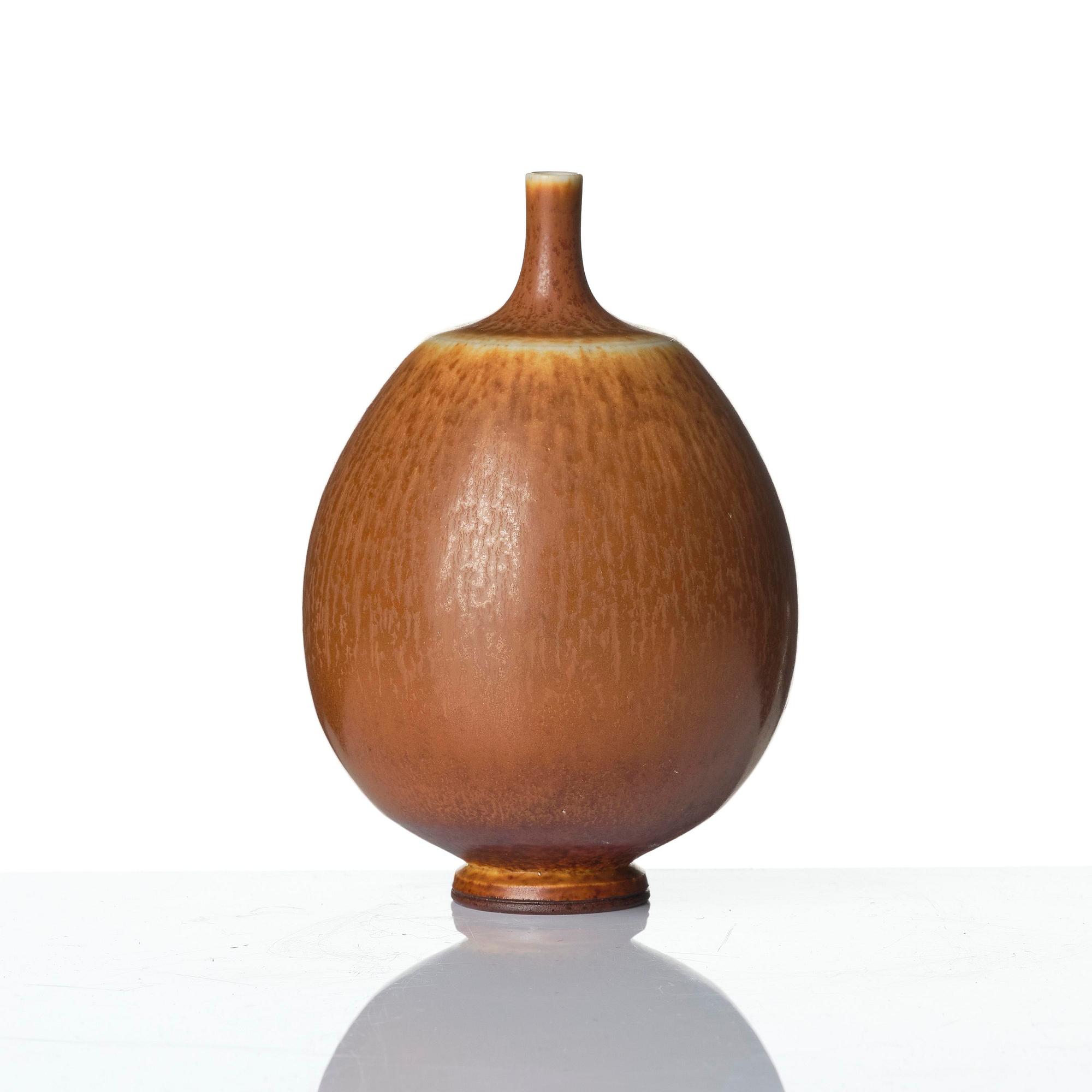 Berndt Friberg, a set of three stoneware vases and a bowl, Gustavsberg Studio 1951-69.