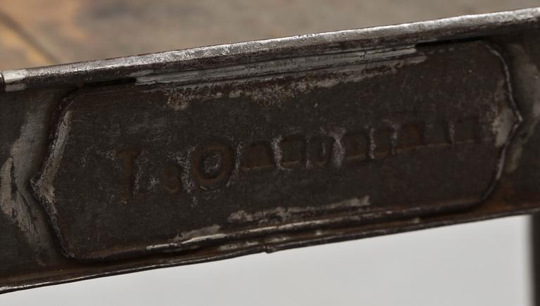 KAKELUGNSBORD, plåt. 1800-tal.