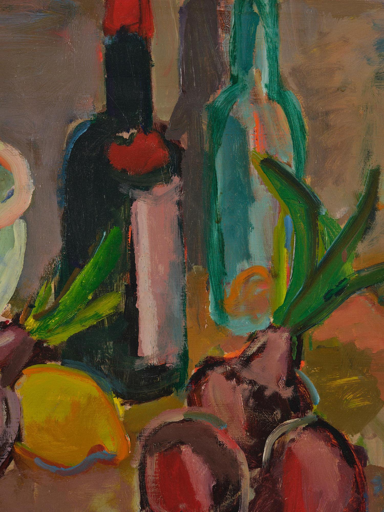 Erling Ärlingsson, "Nature morte" (Terrin, flaskor, lökar, citroner).