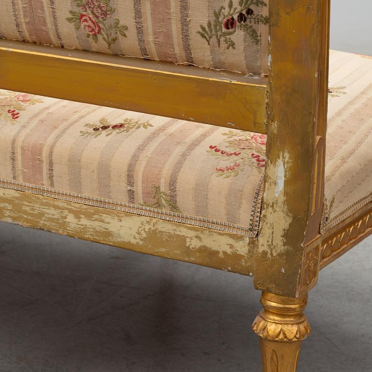 A Gustavian late 18th century sofa.