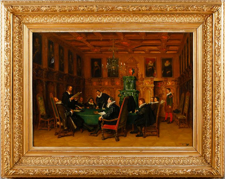 AUGUST JERNBERG, olja på duk, signerad.