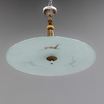 TAKLAMPA, 1900-talets första hälft. Höjd 35 cm.