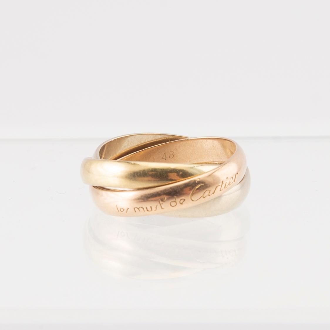 Cartier "Trinity" ring i 18K trefärgat guld.
