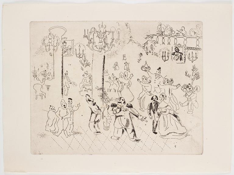 MARC CHAGALL, 71 st etsningar ur upplagan om 285 exemplar på Arches/MBM/J. Perrigot-papper, 1923-1948.