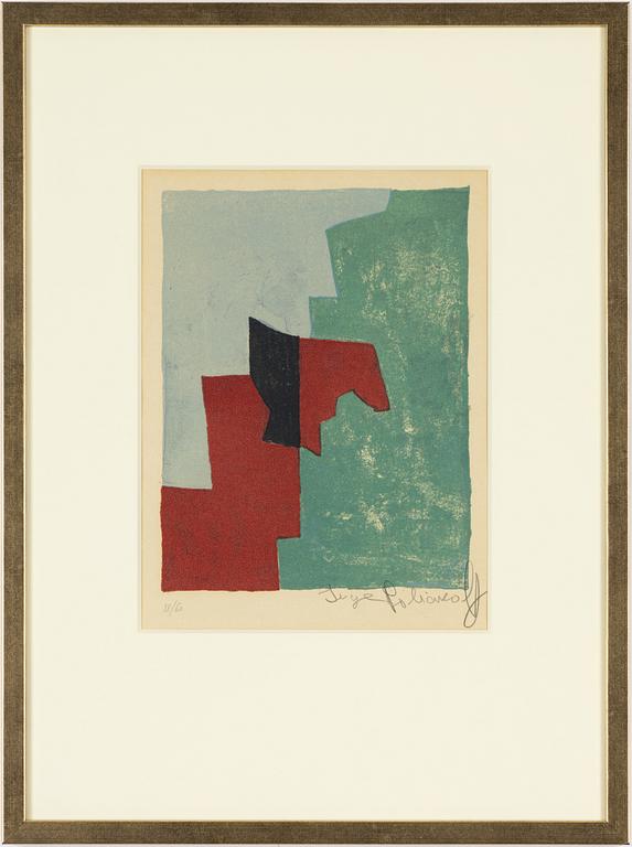 Serge Poliakoff, "Composition rouge, verte et bleue".
