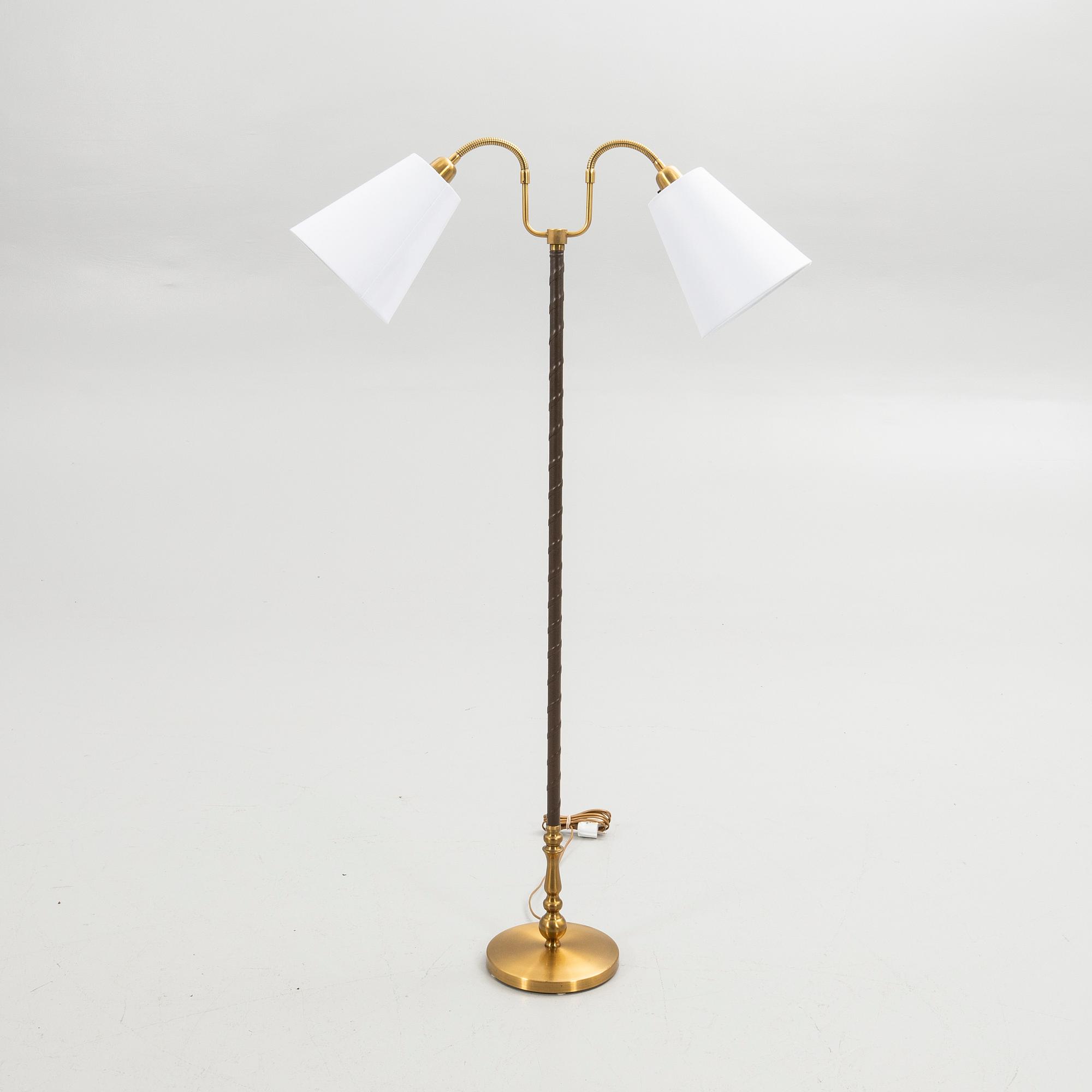 Einar Bäckströms Metallvarufabrik, floor lamp, mid-20th century.