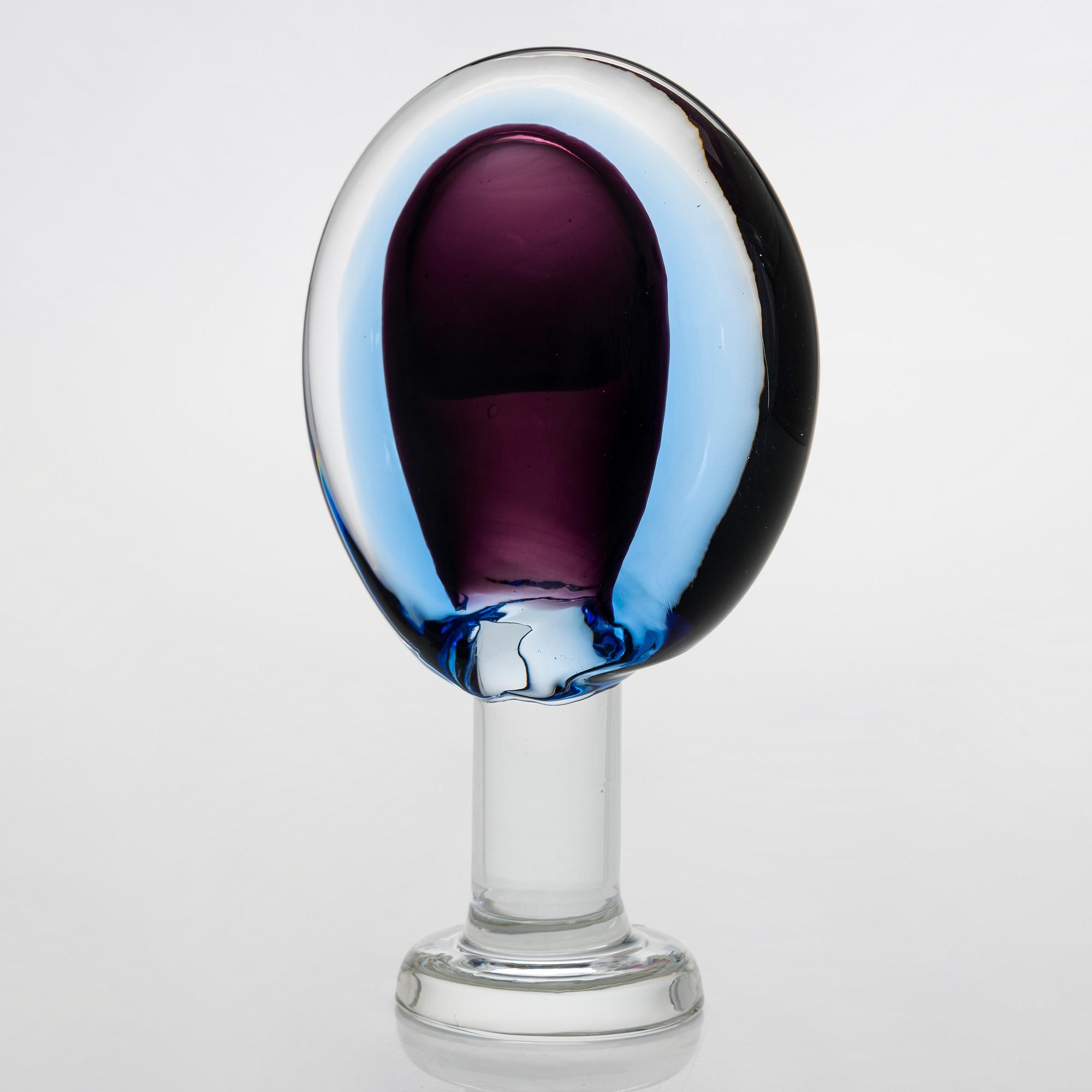 Oiva Toikka, glasskulptur, "Lollipop", signerad Oiva Toikka Nuutajärvi 2008 39/59.