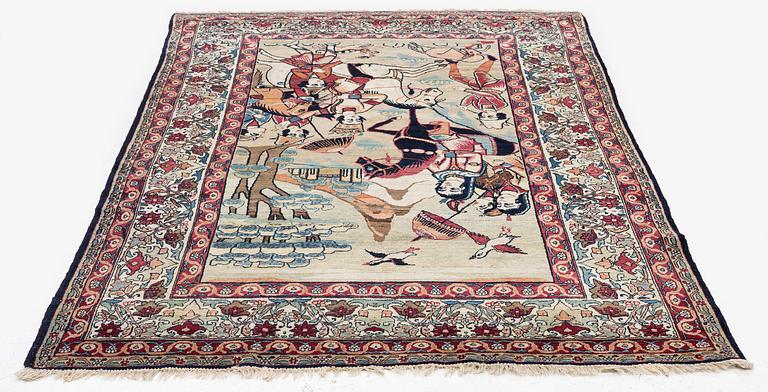 Matta, antik Kirman Laver, södra Persien, ca 210 x 136 cm.