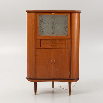 Hörnskåp/barskåp, 1900-talets mitt.