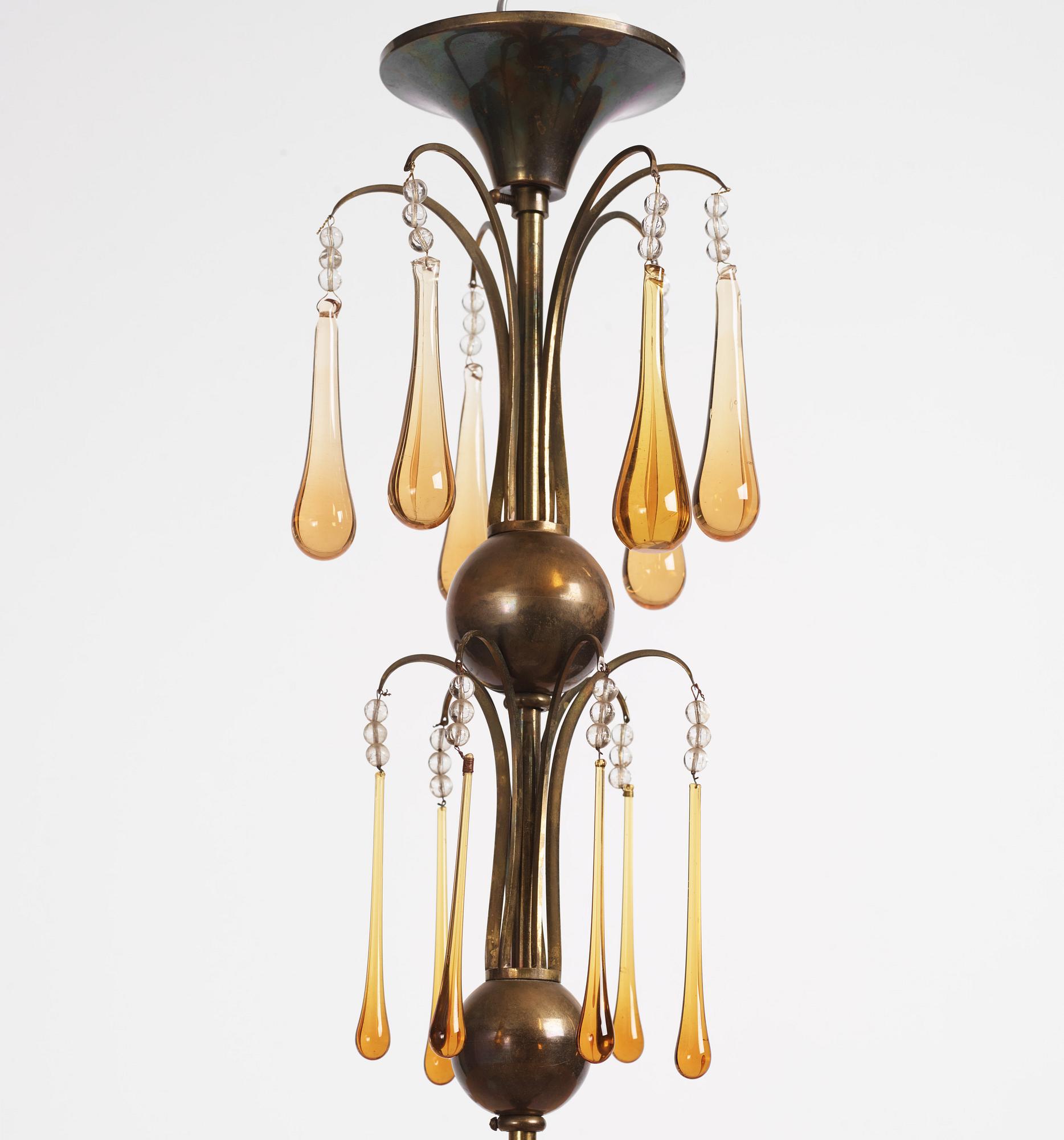 Harald Notini, taklampa, modell "6272", Arvid Böhlmarks Lampfabrik, 1920-30-tal.