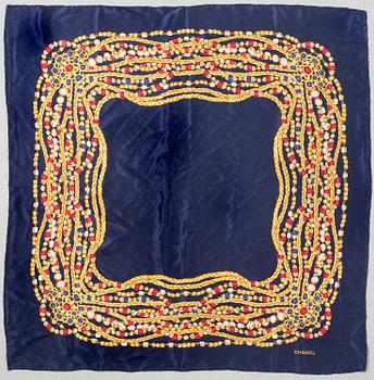 A Chanel silk scarf.