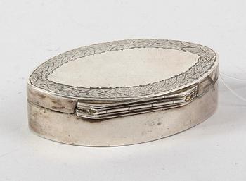 SILVERDOSA, silver, 1811, Johan Jacob Ulfsberg, 1793-1824, Nyköping.