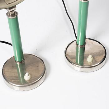Erik Tidstrand, a pair of table lamps model "29359", Nordiska Kompaniet, 1930s.