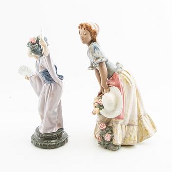 Figures, 2 pcs, glazed porcelain, Lladró Spain 1970s.
