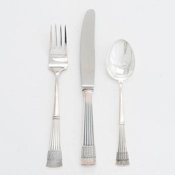 Mauno Honkanen, a 36-piece set of 'Tähkä' silver cutlery, Tillander Helsinki 1975-76.