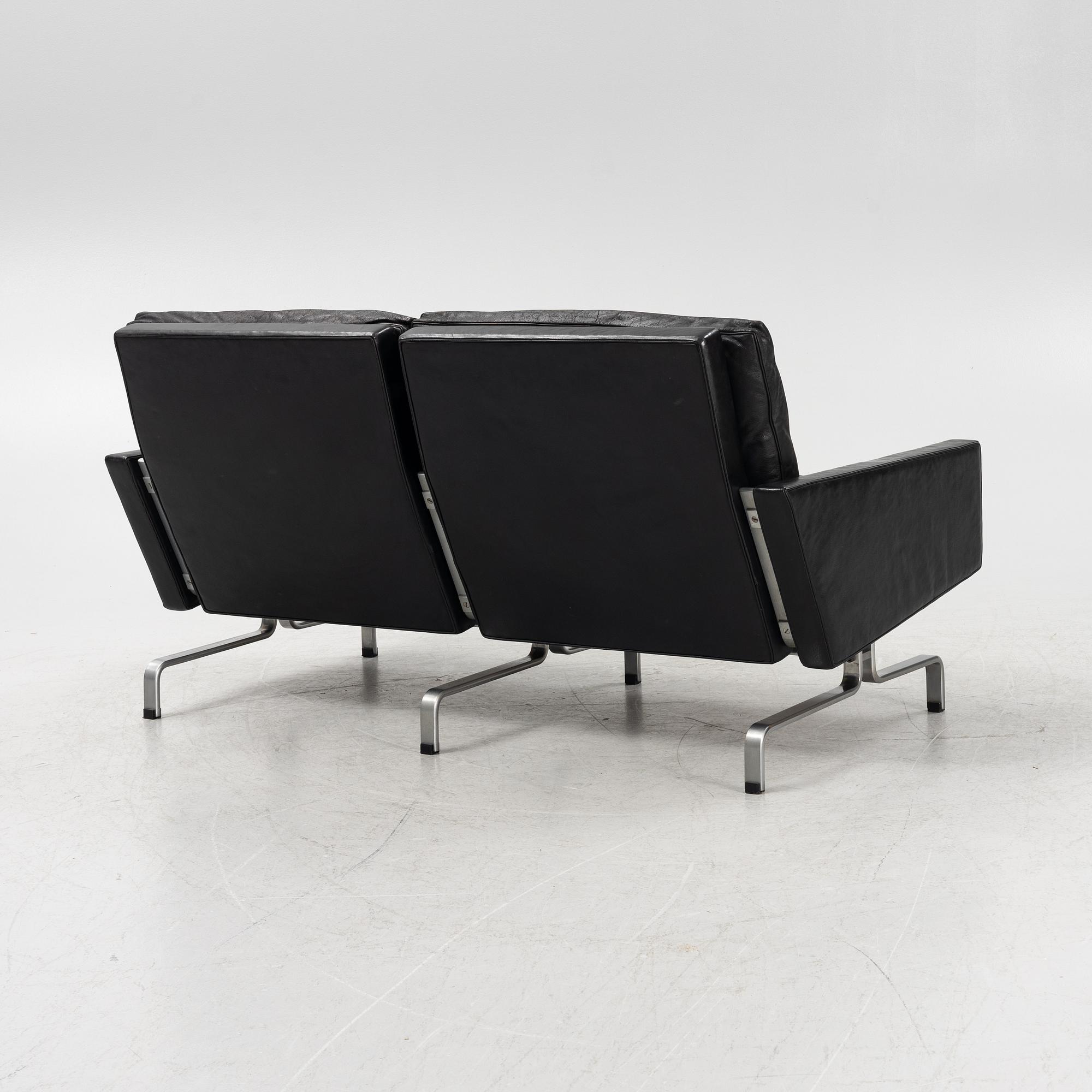 Poul Kjaerholm, a leather upholstered PK-31-2 sofa from E Kold Christensen, Denmark.