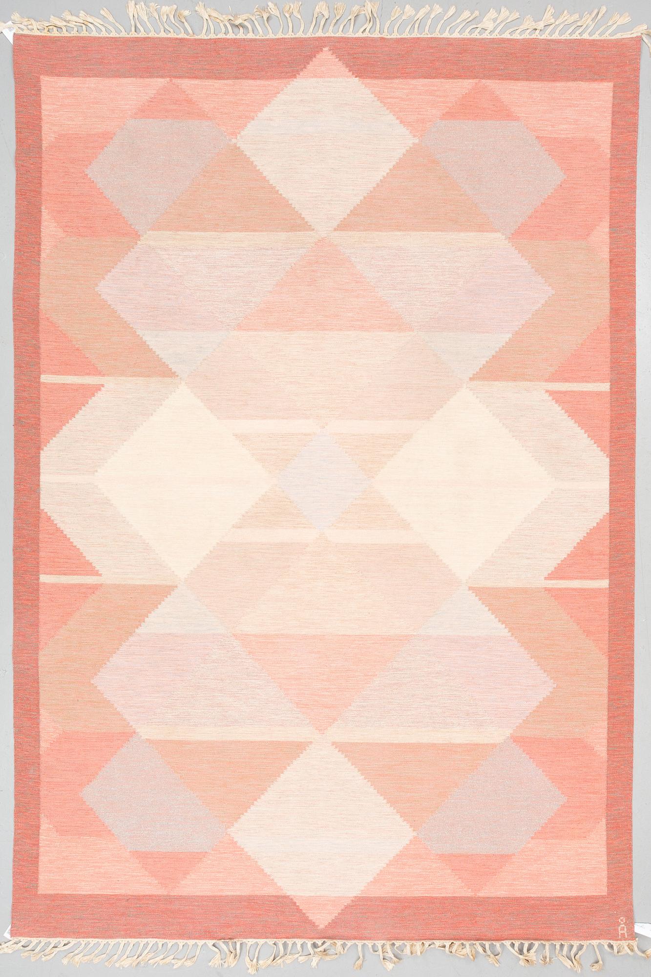 ANNA-JOHANNA ÅNGSTRÖM, A CARPET, flat weave, ca 353,5 x 242,5 cm, signed Å.