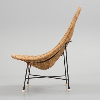 A 'Stora Kraal' rattan easy chair from Nordiska Kompaniet, 1950's.