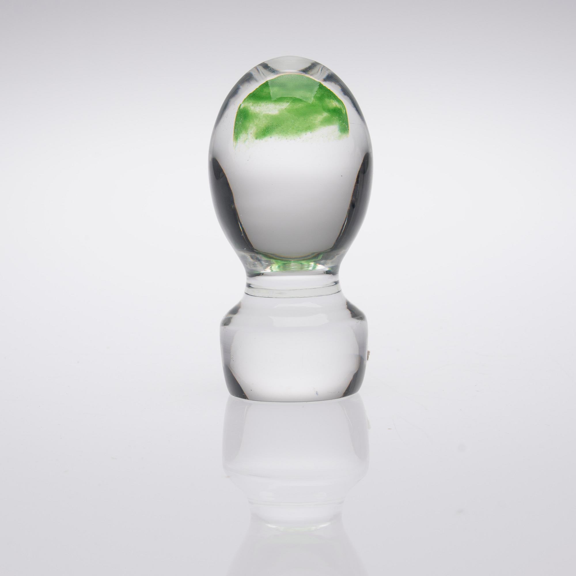KONSTGLAS / BREVPRESS, 2 st, glas, "Kuukuna", signerade Nanny Still, Riihimäen Lasi.