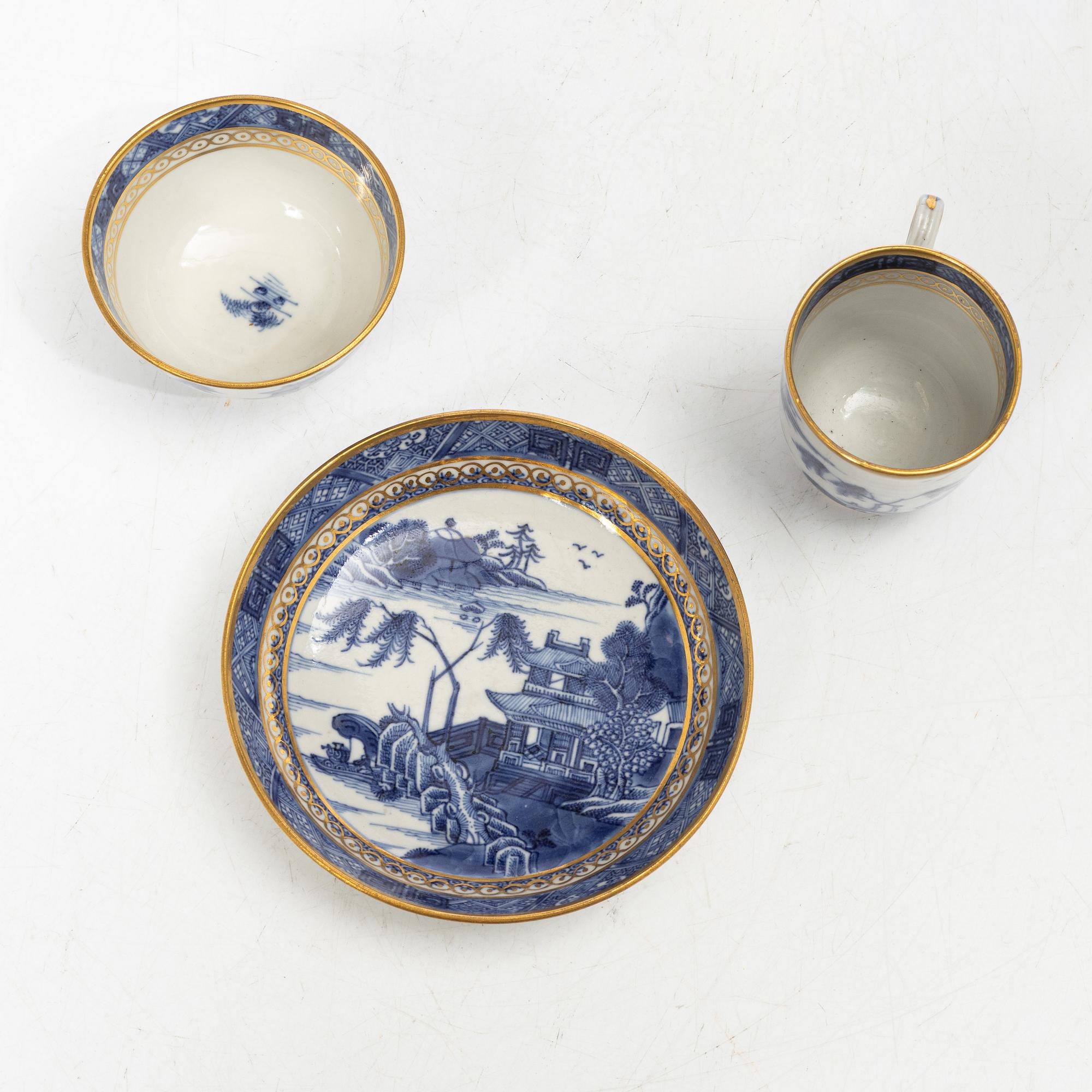 Teservis, 15 delar, kompaniporslin, Kina, Qingdynastin, Qianlong (1736-95).