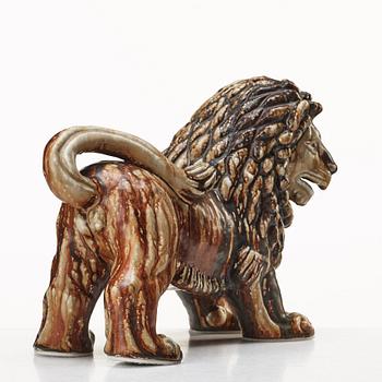 Gunnar Nylund, skulptur, "Leo", lejon, Rörstrand 1940-tal.