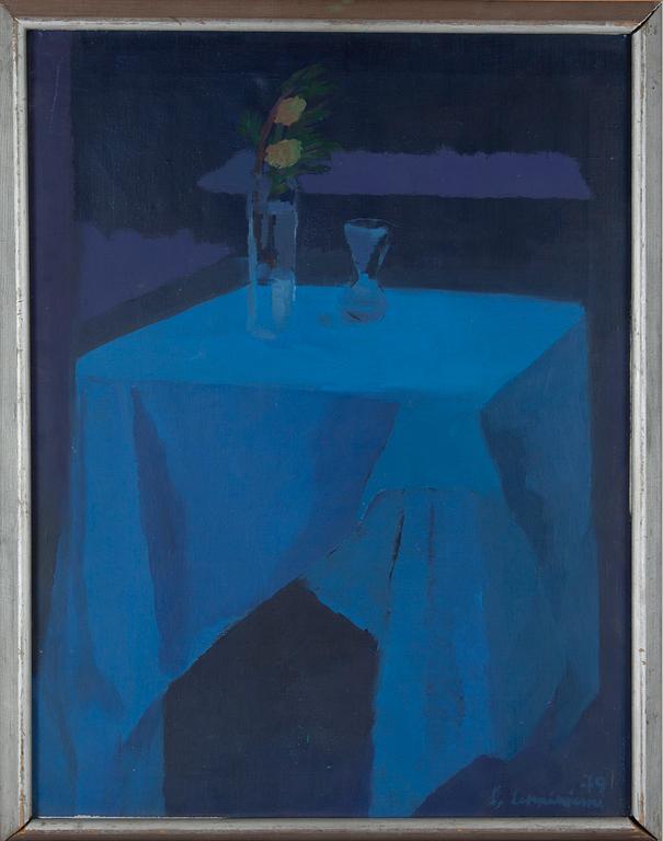 LIISA LEPPINIEMI-MONTONEN, öljy kankaalle, signeerattu ja päivätty -79.