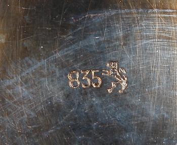 PARTI SILVER, 4 delar, bl a CG Hallberg, 1900-tal.
