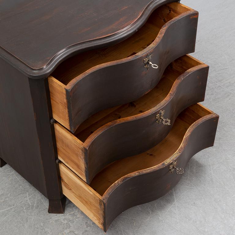 A late Baroque style chest of drawers, 19th Century.