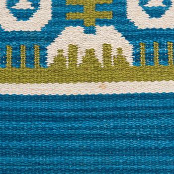 Berit Woelfer, Rug, flat weave, signed BW, approx. 199 x 139 cm.