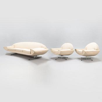 Johannes Andersen, Three-piece 1960's/70's 'Capri' sofa suite for Trensum Möbelfabrik.