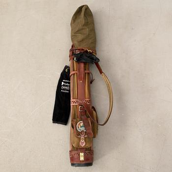 Golf clubs with bag Scotland first half of the 20th century.