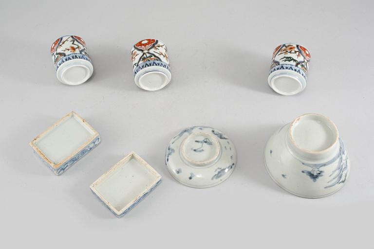 PARTI PORSLIN, 6 delar, Kina, 1800-tal och äldre.