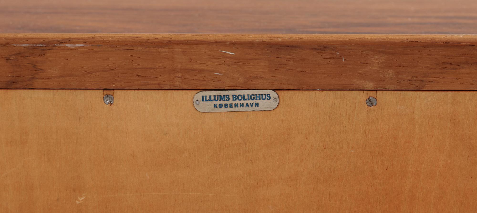 A Frode Holm palisander sideboard, Illums Bolighus, Denmark 1950's.