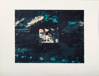 Ola Billgren, color lithograph, signed -83 trail print.