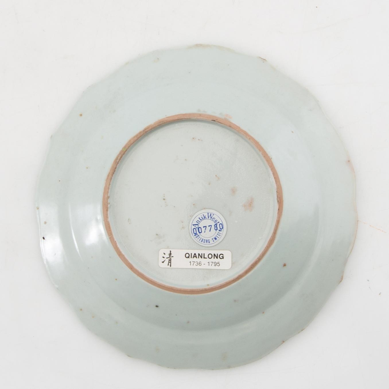Assietter 7 st Kina 1700-tal porslin.