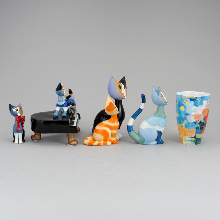 ROSINA WACHTMEISTER, 5 figuriner, porslin, Goebel.