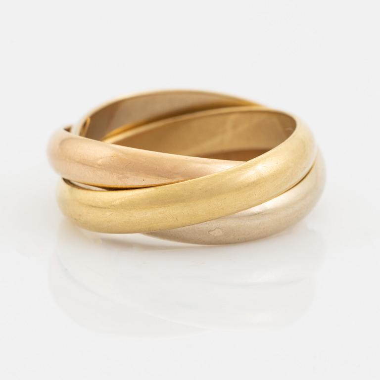 Cartier, ring, "Trinity", 18K tri-coloured gold.