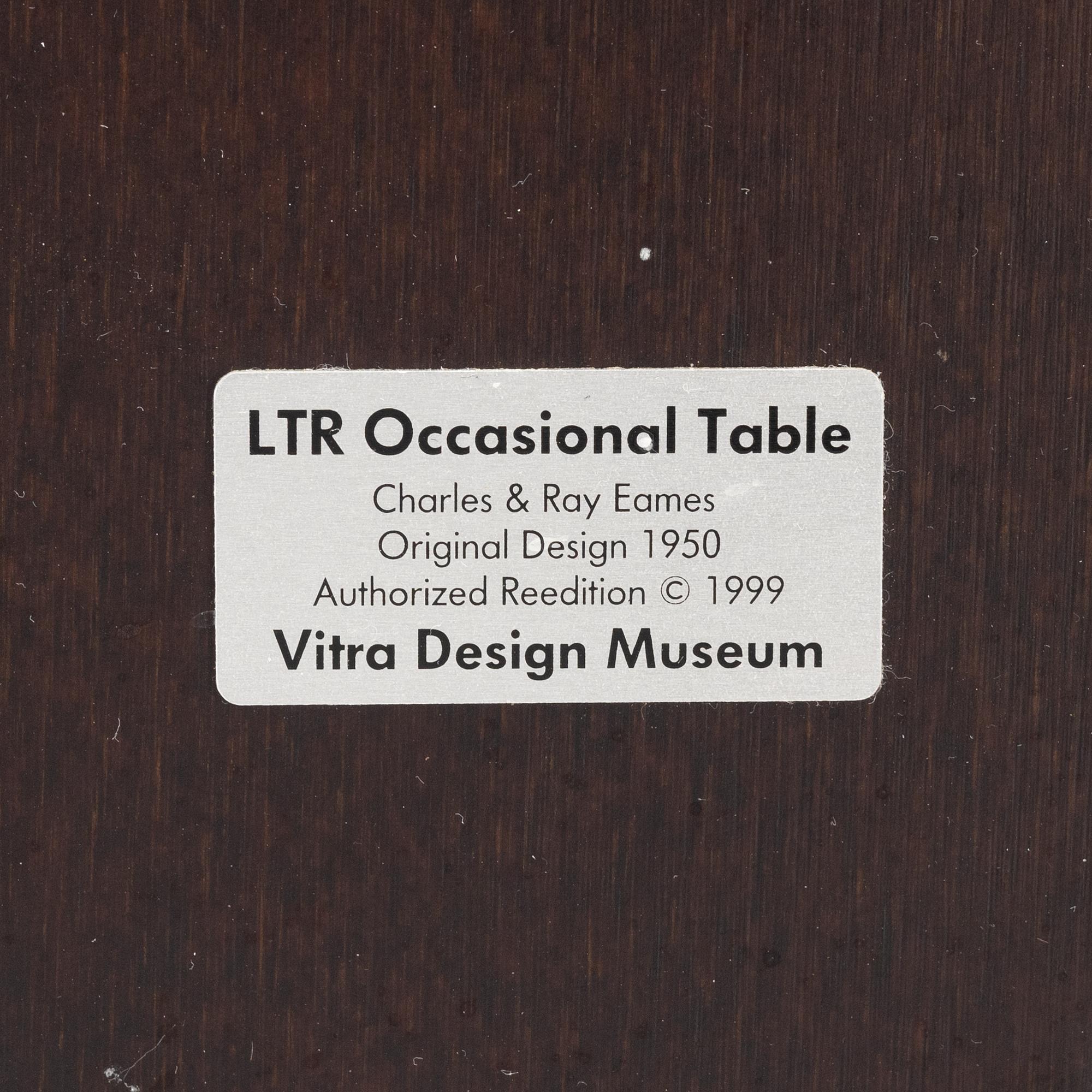 Charles & Ray Eames, sängbord, ett par, "LTR Occasional Table", Vitra Design Museum, omkring 2000.