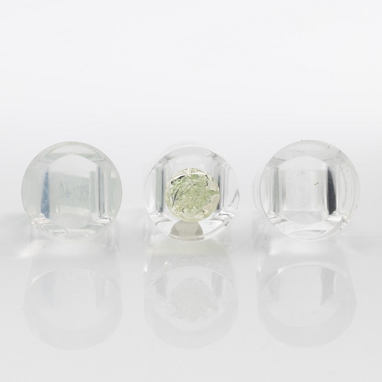 Siv Lagerström, tre ringar akrylplast, 1970-tal.