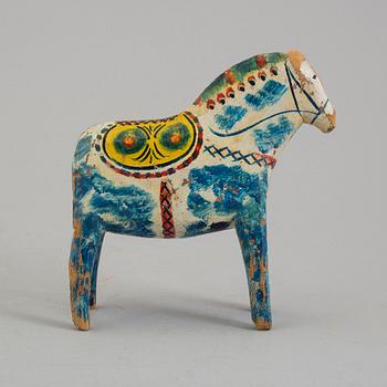 A painted pine Dala Horse, first half of the 20th Century.