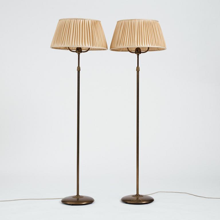 Nordiska Kompaniet, golvlampor, ett par, Swedish Grace, 1930-tal.