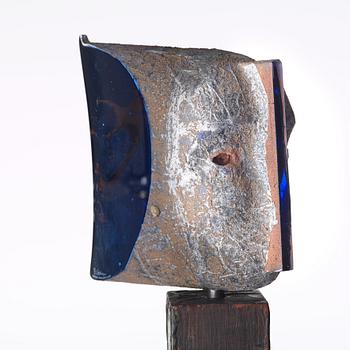 Bertil Vallien, skulptur, Janushuvud, Kosta Boda, unik.